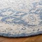 Safavieh Micro-Loop MLP503M 5" Round Blue and Ivory Area Rug, , large