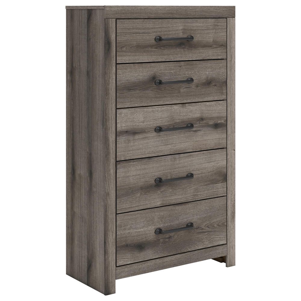 Ashley Graystorm 5-Drawer Chest in Weathered Gray, , large