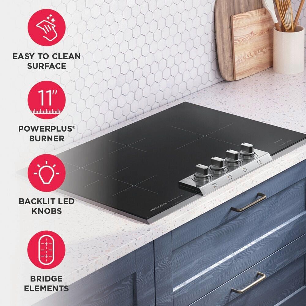 Frigidaire Professional Professional 2-Piece Kitchen Package with 30" Double Wall Oven and 30" Induction Cooktop in Stainless Steel, , large