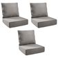 Sunwell Garden 22" Outdoor Seat and Back Cushion Set in Gray (Set of 3), , large