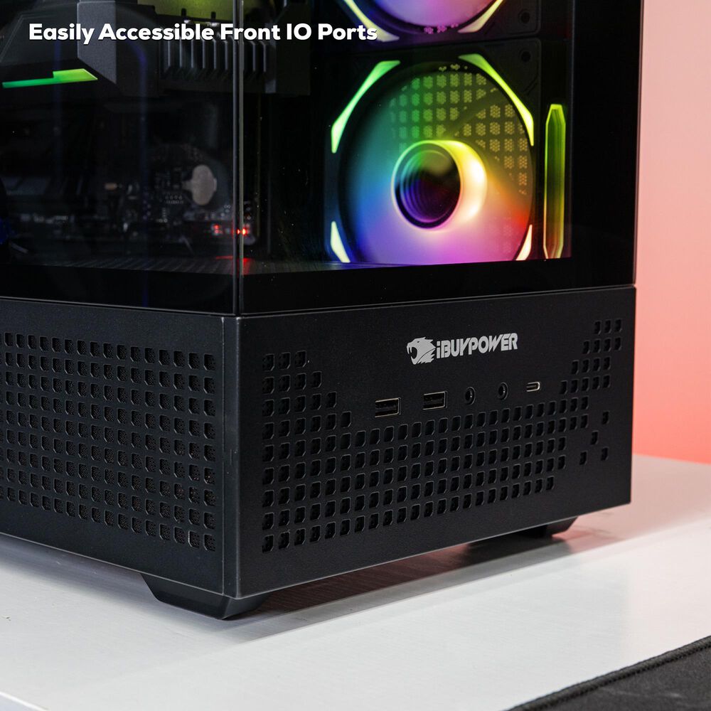 iBUYPOWER Element 9 Gaming Desktop PC | Intel Core Ultra 5 225F - 16GB RAM - NVIDIA GeForce RTX 5060Ti Graphics - 1TB SSD in Black, , large