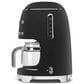 SMEG 47.34 Oz Drip Coffee Maker in Black and Polished Chrome, , large
