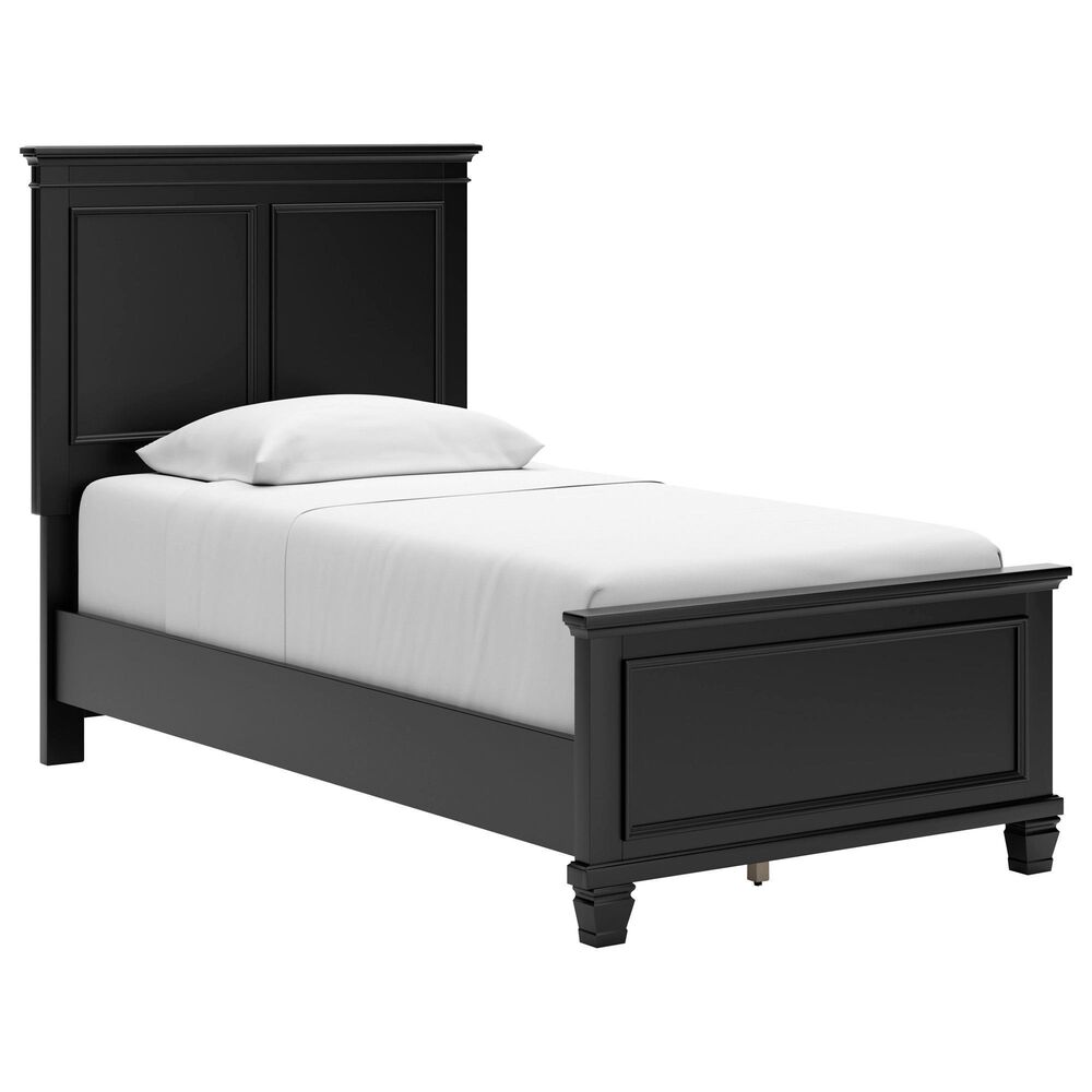 Ashley Lanolee Twin Panel Bed in Black, , large