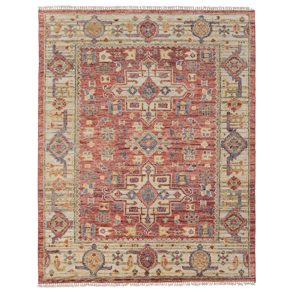 Feizy Fillmore 5" x 8" Rust and Beige Area Rug, , large