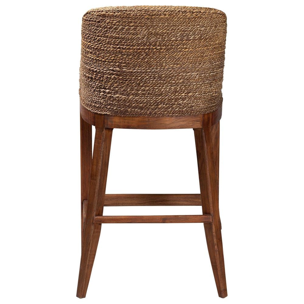 Baxton Studio Jasper Bar Stool in Brown Wash, , large
