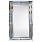 Garber Collection 81" Glass Modern Floor Mirror in Silver, , large
