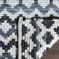 Safavieh Montauk Chevron 10" x 14" Ivory, Blue and Black Area Rug, , large