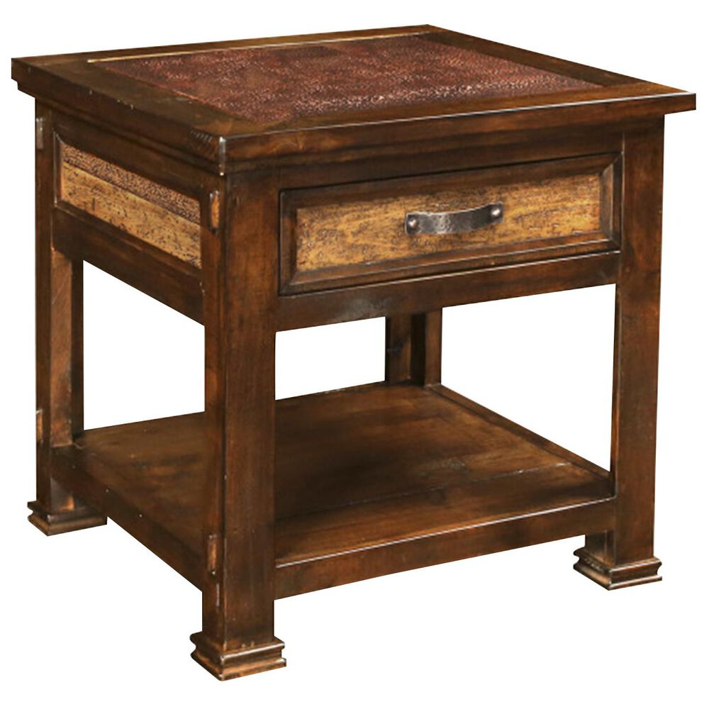 Sunset Bay Copper Ridge End Table in Rustic, , large