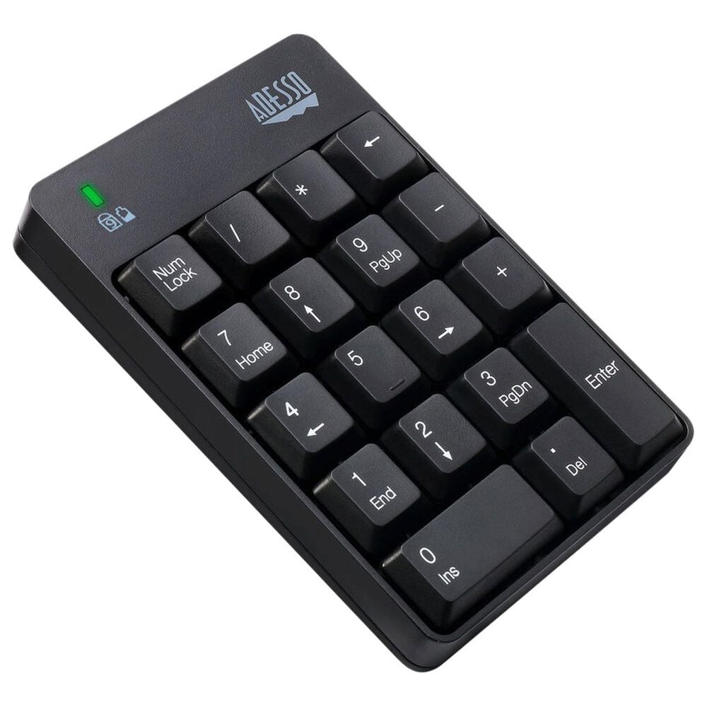 Adesso Wireless 18-Key Numeric Keypad in Black, , large