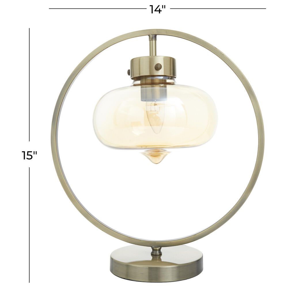 Maple and Jade LED Rotary Socket Table Lamp in Gold, , large