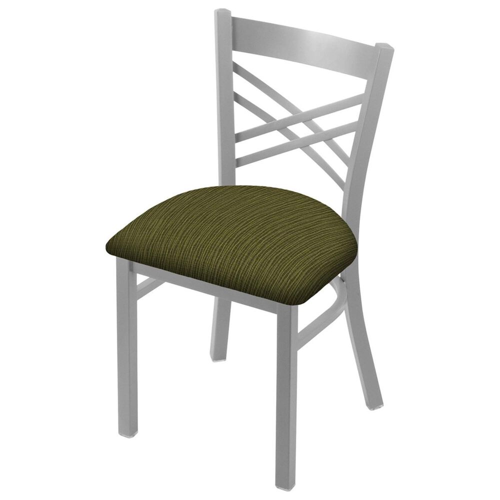 Holland Bar Stool 620 Catalina 18" Chair with Anodized Nickel and Graph Parrot Seat, , large