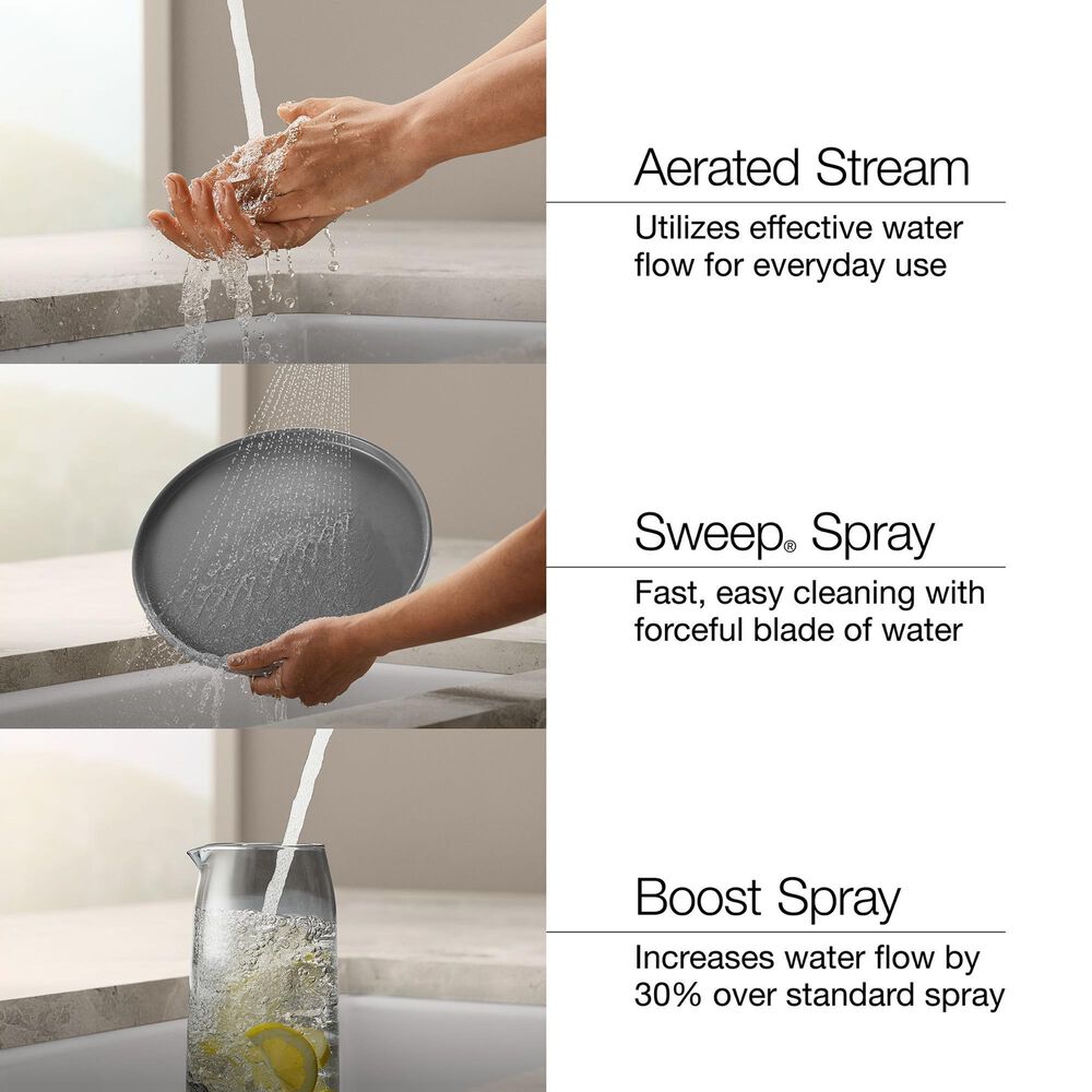 Kohler Ballera Semi-Professional Kitchen Sink Faucet in Polished Chrome, , large