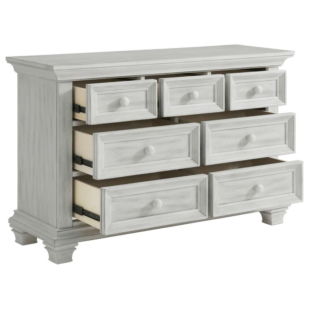Oxford Baby Weston 2-Piece Crib and Dresser Nursery Set in Vintage White, , large