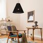 Creative Coop Rosemary 1-Light Large Pendant with Black Shade, , large