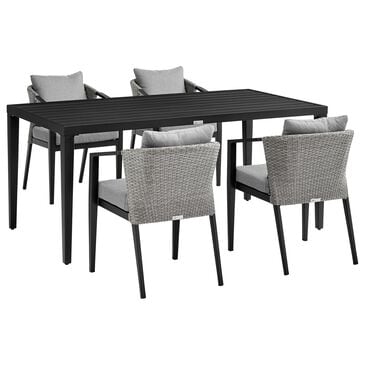 Blue River Aileen 5-Piece Patio Dining Set in Black and Grey, , large