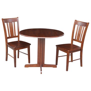 International Concepts San Remo Transitiona 3-Piece Dining Set in Espresso, , large