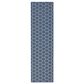Nourison Twist Reversible 2"2" x 8" Blue Indoor/Outdoor Runner, , large
