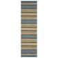 Safavieh Montauk 2"3" x 8" Blue and Orange Runner, , large