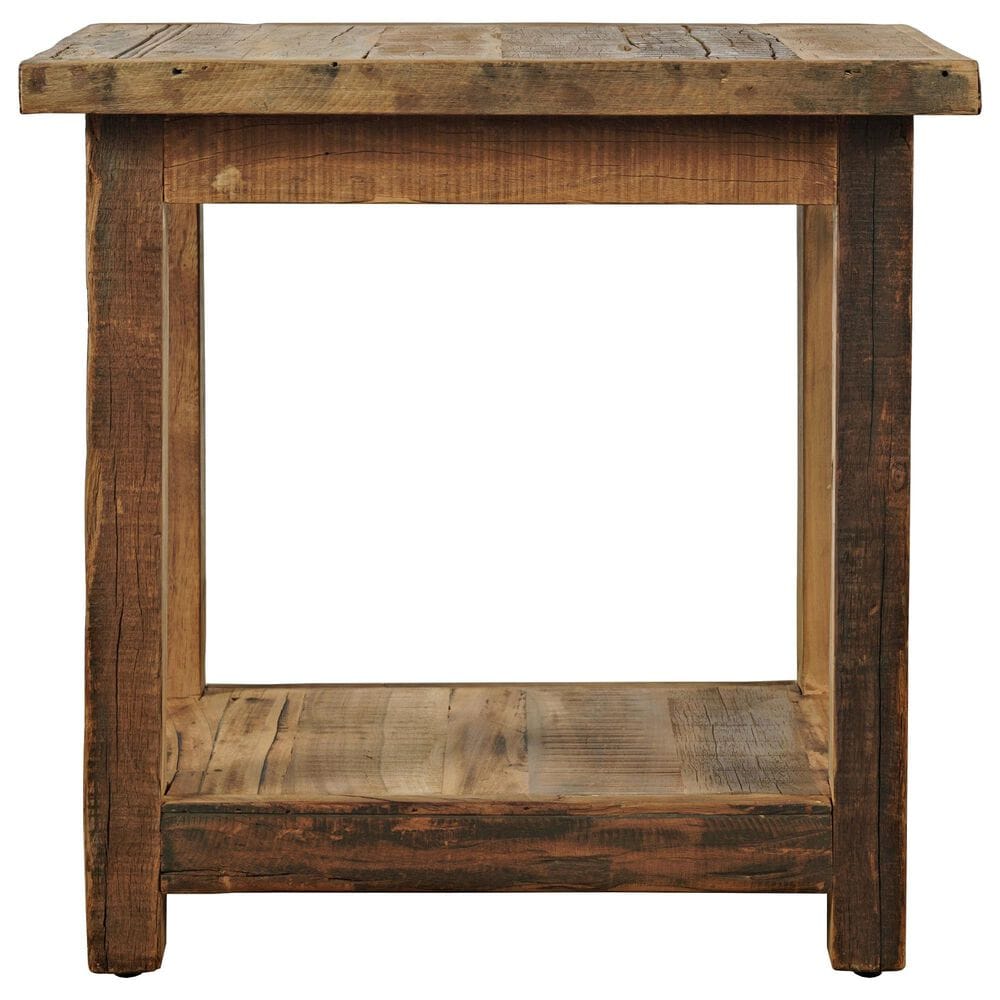 Waltham Reclamation 1-Shelf Chairside Table in Brown, , large