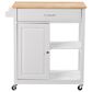 CorLiving Sage 2 Shelves Kitchen Cart in White, , large