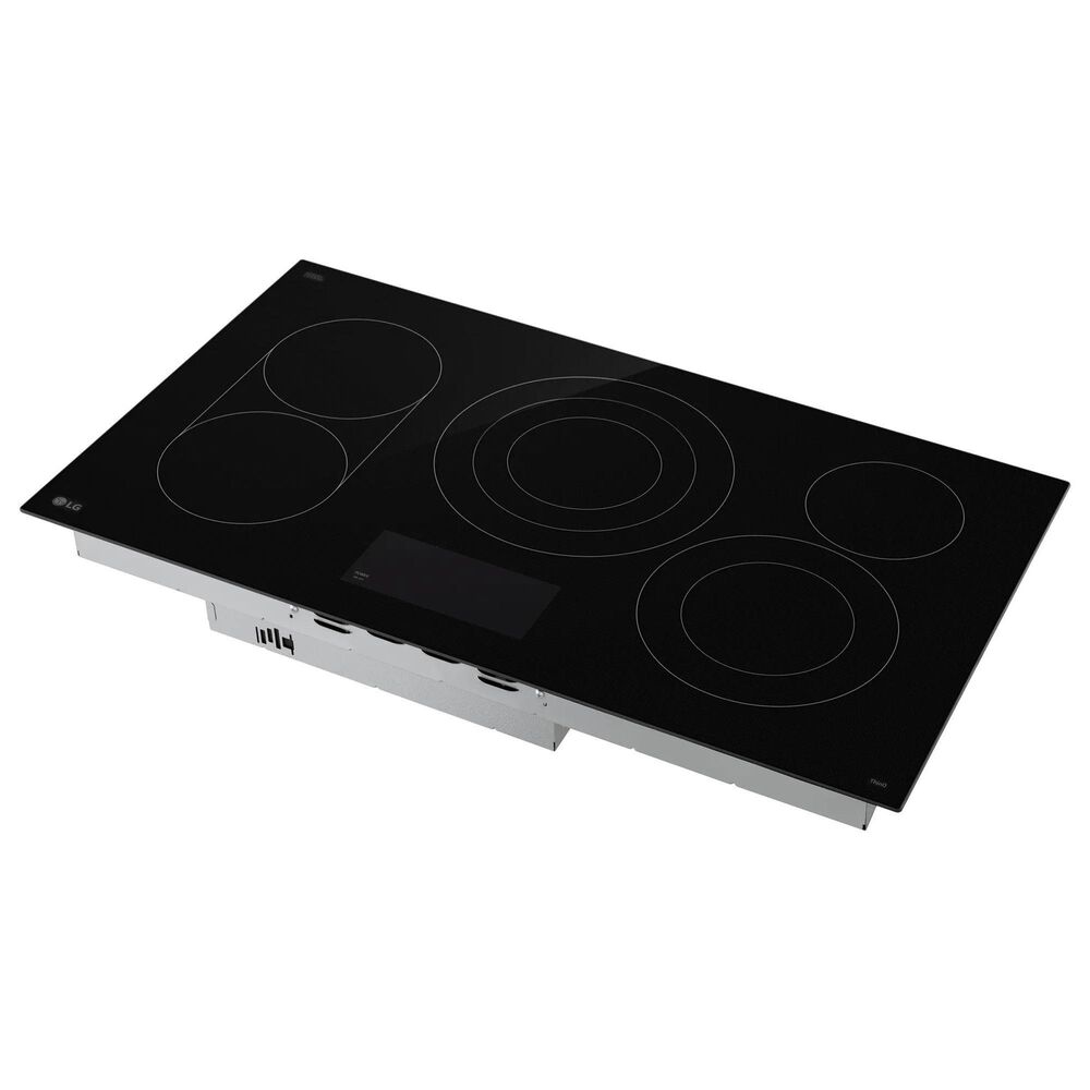 LG 2-Piece Kitchen Package with Print Proof Stainless Steel 4.7 Cu. Ft. Smart Single Wall Oven and Black 36" Electric Cooktop, , large