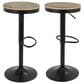 Lumisource Dakota Adjustable Swivel Barstool in Brown/Black (Set of 2), , large