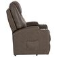 Linon Home Decor Peoria Power Lift Recliner in Mushroom, , large