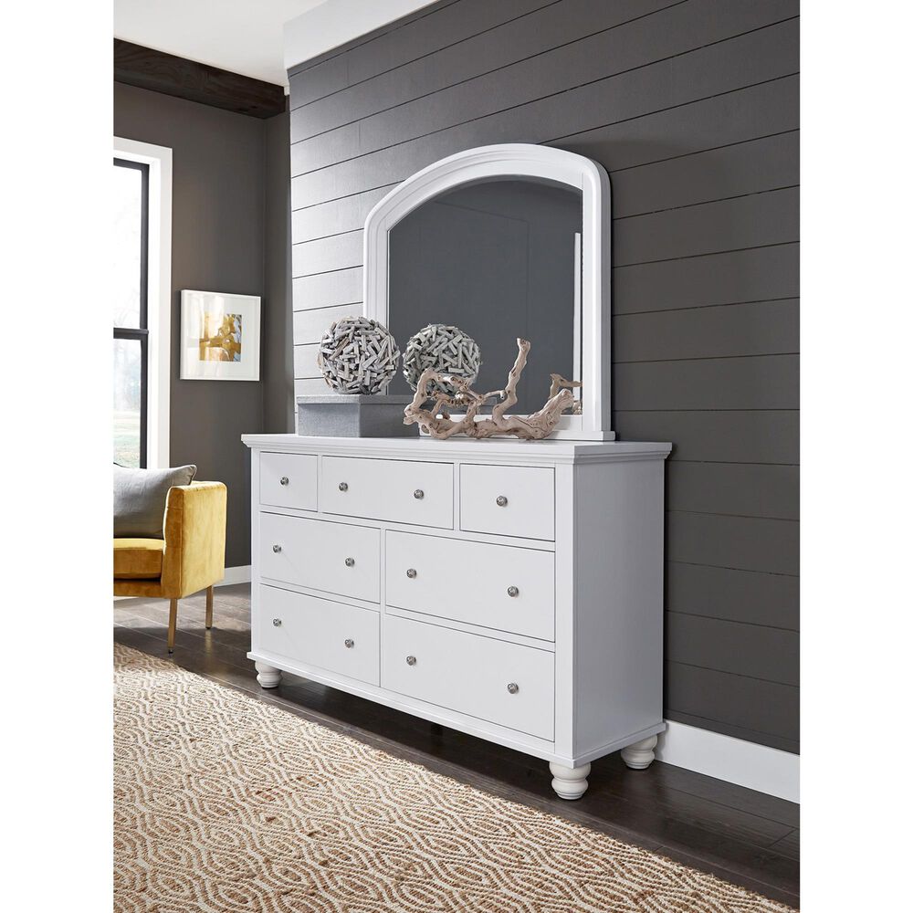 Riva Ridge Cambridge Double Dresser Mirror in White, , large