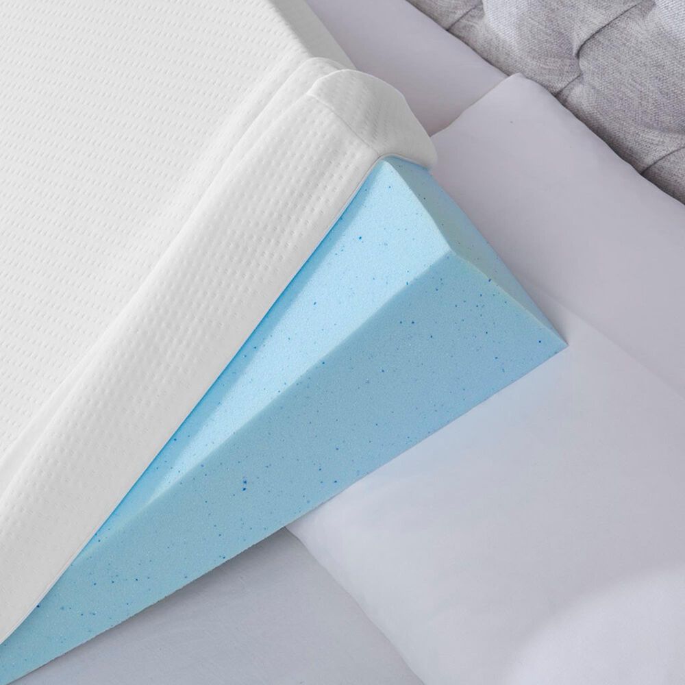 Hampton Park Memory Foam 22&quot; x 24&quot; Wedge Pillow in White, , large