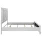 New Heritage Design Stardust King Panel Bed in White and Silver, , large