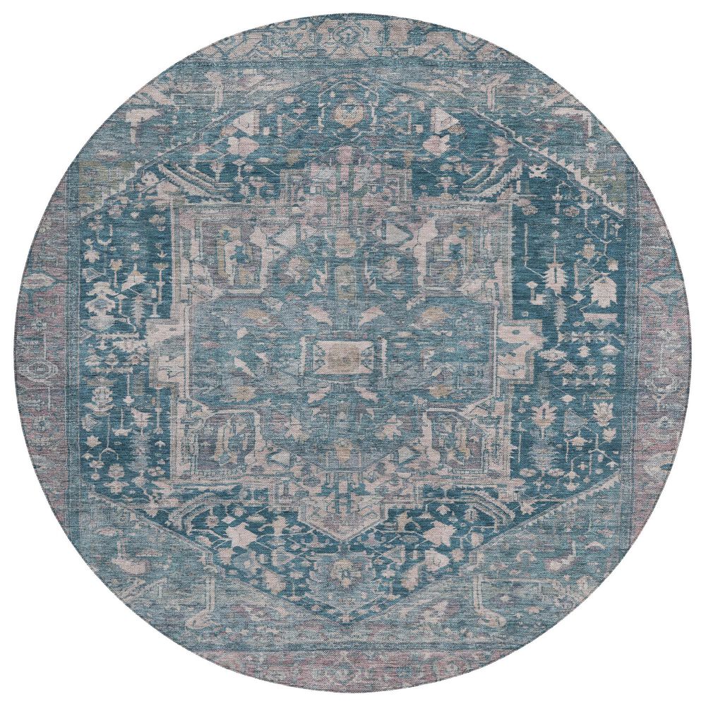 Dalyn Rug Company Solace SL14 8" Round Blue Area Rug, , large
