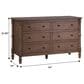 Walker Edison Vivienne 6-Drawer Dresser in White, , large
