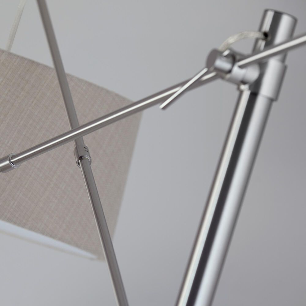 Adesso Manhattan 2-Arm Arc Lamp in Brushed Steel, , large