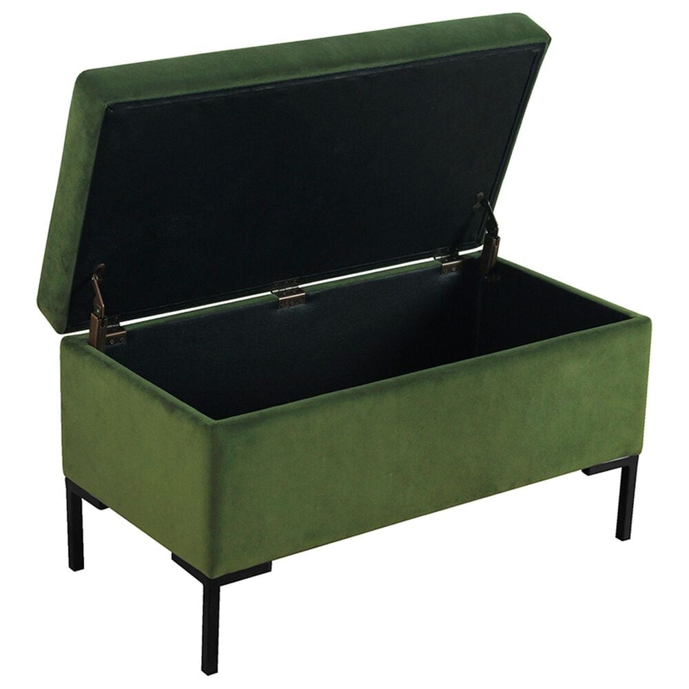 Kinfine Medium Metal Storage Bench in Green, , large