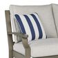 Ashley Rainier Ranch Outdoor Loveseat with Beige Cushion in Brown, , large
