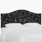 Skyline Furniture Mayfair King Headboard in Menagerie Black, , large