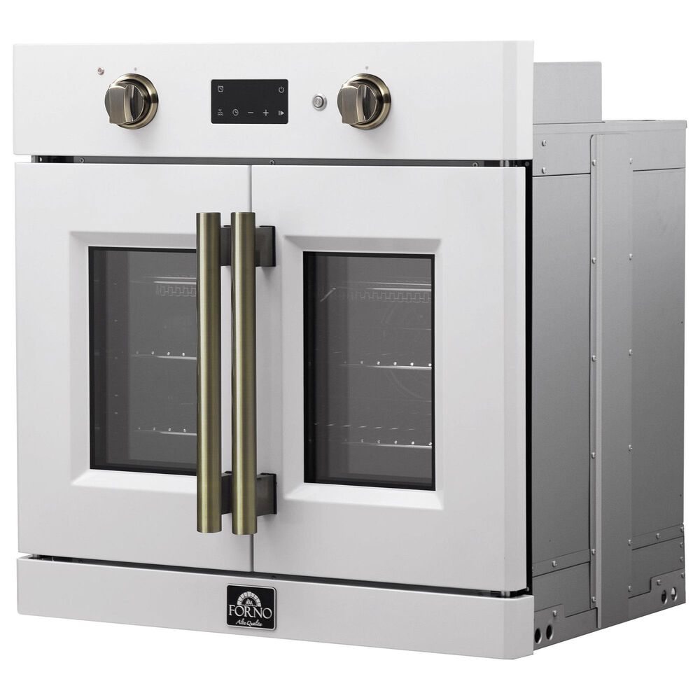 Forno Asti 30" Single Electric Wall Oven with French Door in White, , large