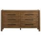Riverside Furniture Henderson King Platform Panel Bed with Dresser Chest and 2 Nightstands in Toasted Pecan, , large