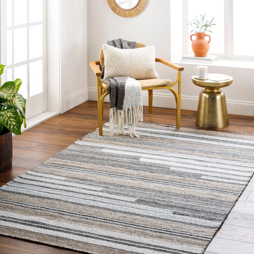 Surya Azalea 5&#39; x 7&#39;6&quot; Black, Taupe, White and Brown Area Rug, , large