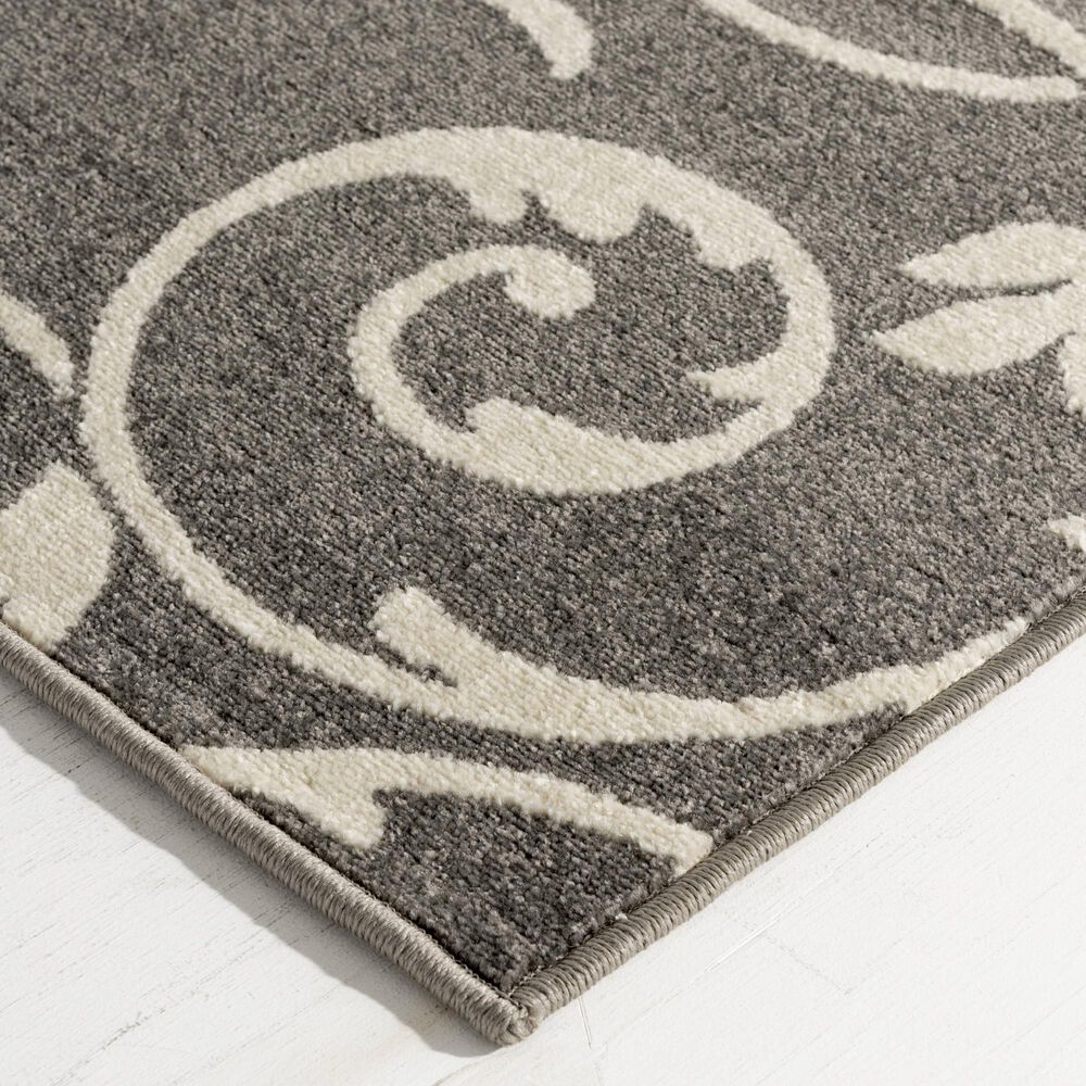 Central Oriental Terrace Tropic Macala 9&#39;10&quot; x 12&#39;10&quot; Stone and Snow Area Rug, , large