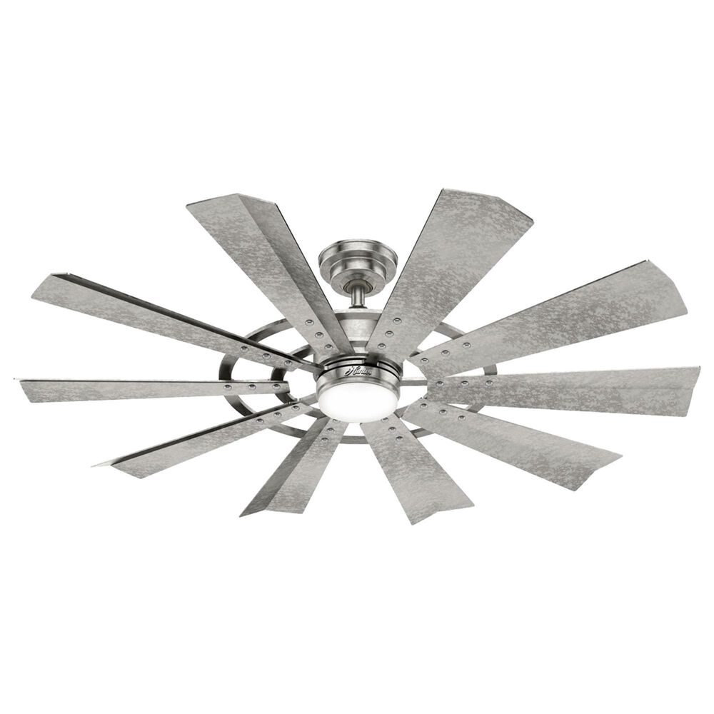 Hunter Crescent Falls 52" Outdoor Ceiling Fan in Galvanized, , large