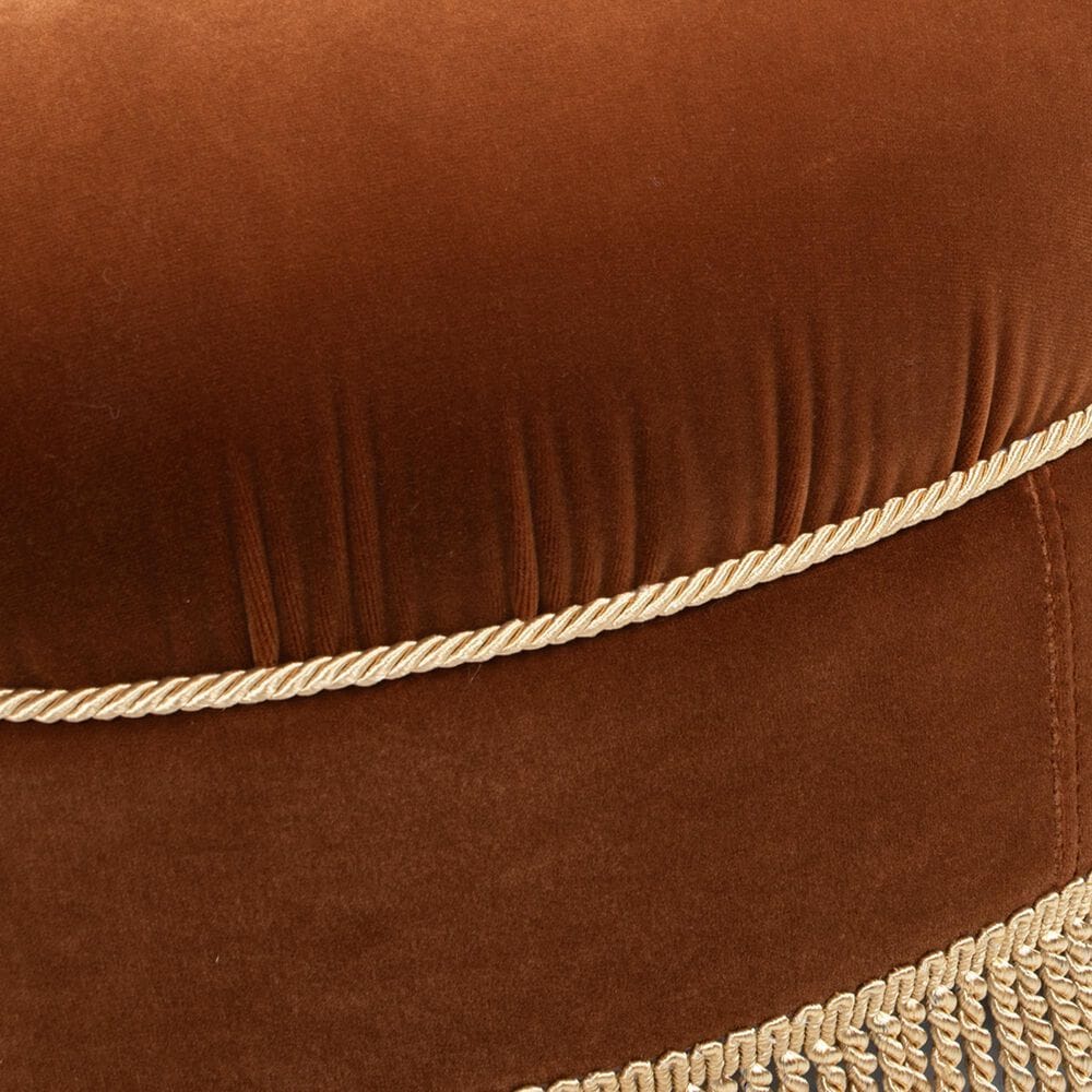 Jennifer Taylor Home Yolanda Standard Ottoman in Burnt Orange and Gold, , large