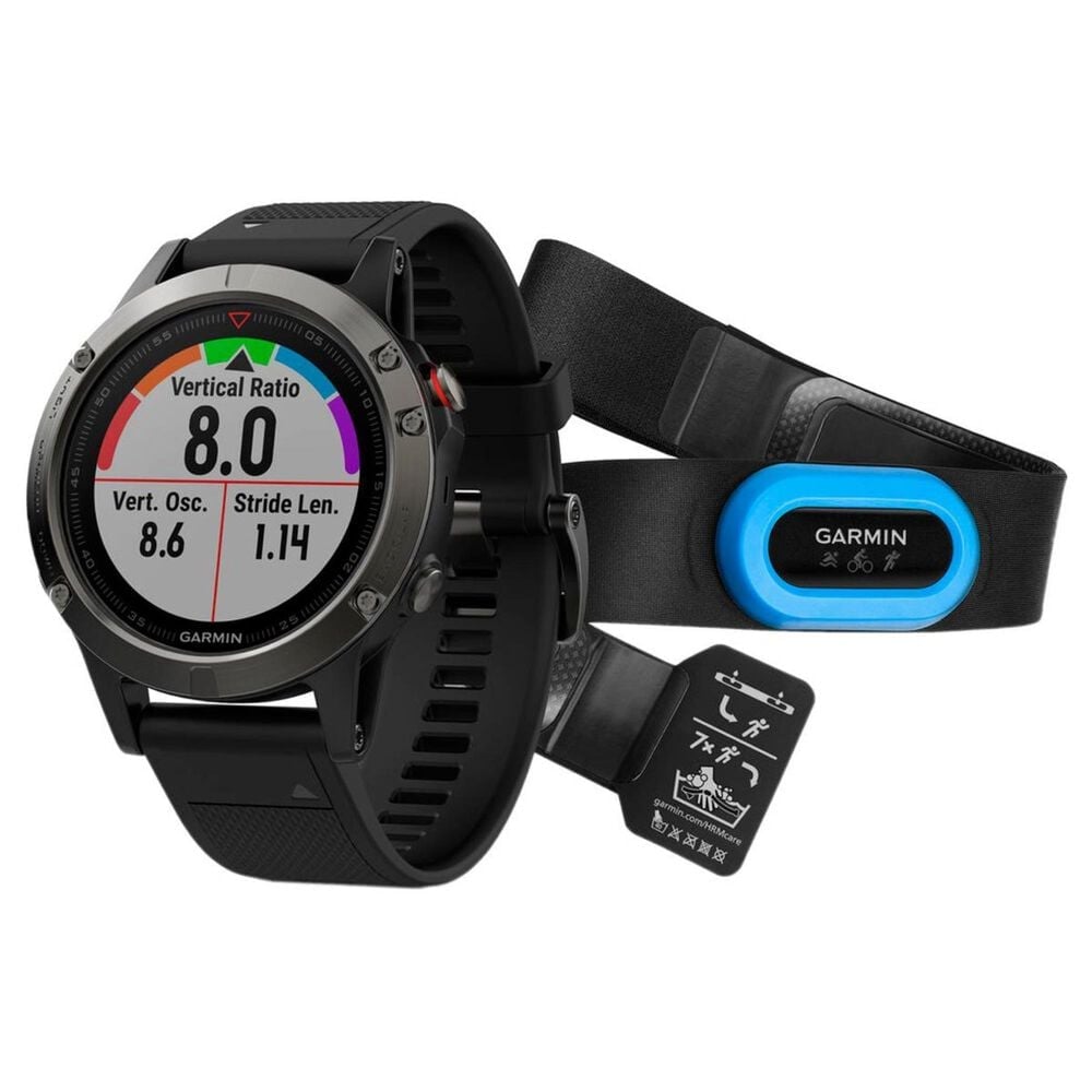 Garmin Fenix 5 Performer Bundle - Slate Gray with Black Band, , large
