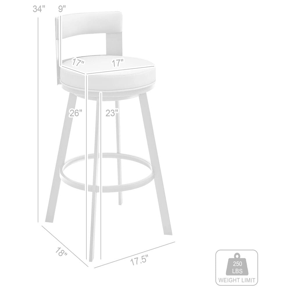 Blue River Flynn 26&quot; Swivel Counter Stool in Black, , large