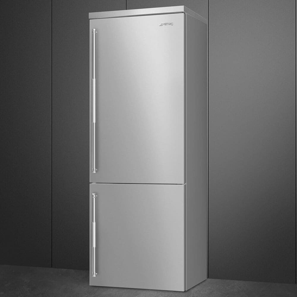 SMEG 16.28 Cu. Ft. Freestanding Bottom Freezer Refrigerator with Right Hinge in Stainless Steel, , large