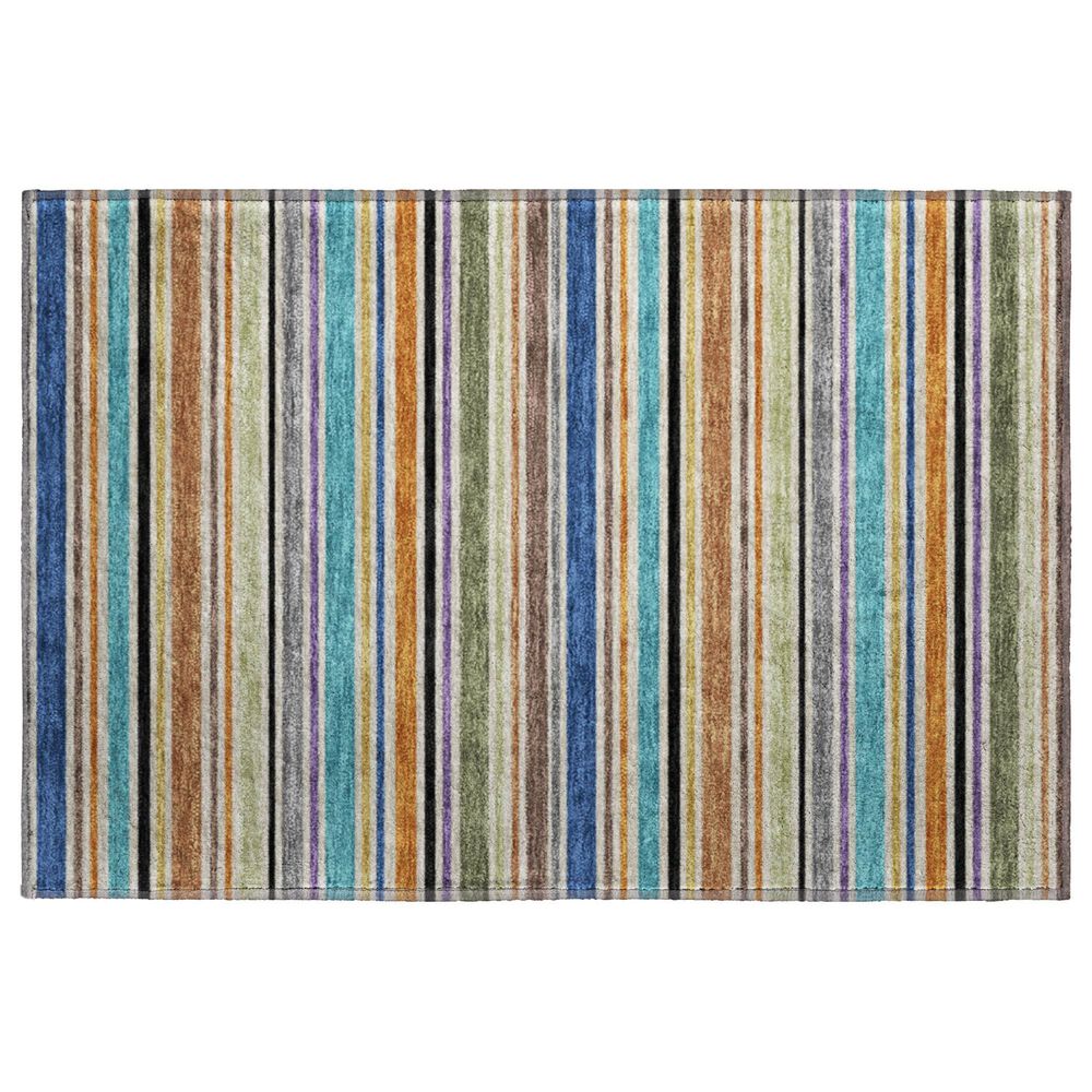 Dalyn Rug Company Soft Essentials Striped Jewel 2"6" x 3"10" Indoor/Outdoor Area Rug, , large