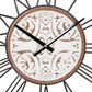 Maple and Jade 29" Wall Clock in Distressed White and Brown, , large