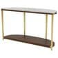 Riverside Furniture Emery Demilune Sofa Table in Smoked Cherry and Bronze, , large