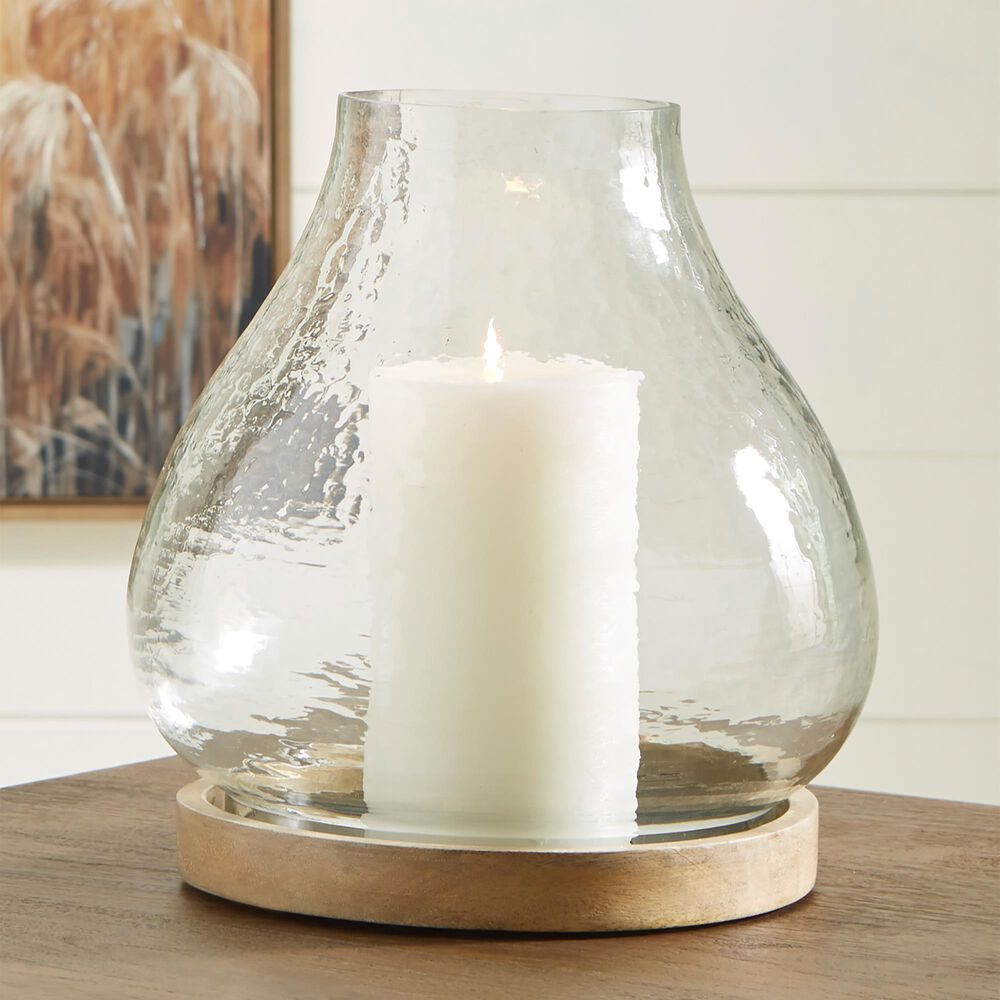 Ashley Adalisen Candle Holder in Clear and Brown, , large