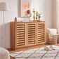 Global Movement Three-Door Shoe Cabinet in Brown, , large
